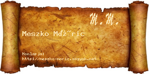 Meszko Móric névjegykártya